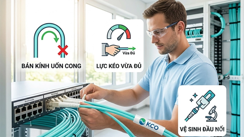 Những điều cần chú ý khi thi công cáp quang Multimode KCO
