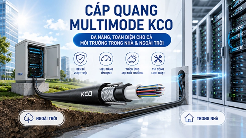 Cáp quang Multimode KCO đa năng, toàn diện cho mọi môi trường