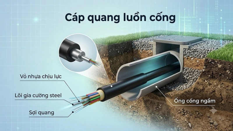 Cáp quang luồn cống rẻ nhất tại Hà Nội