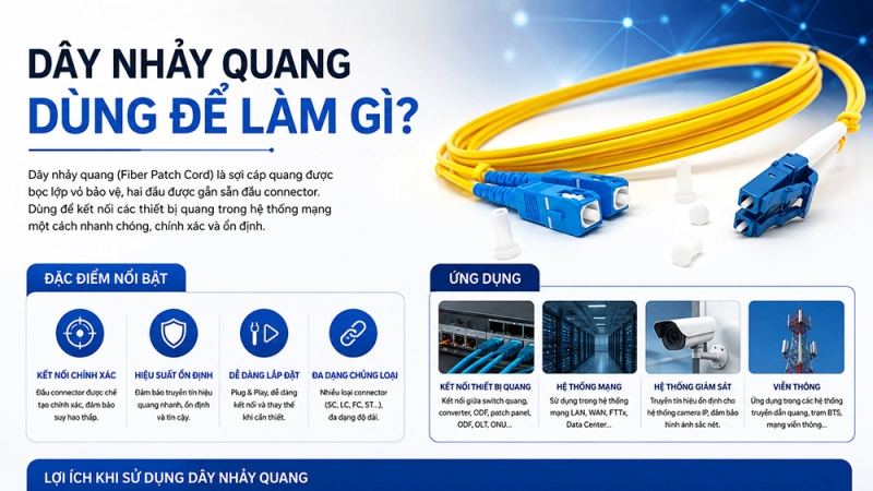 Dây nhảy quang dùng để làm gì? Tầm quan trọng của dây nhảy quang