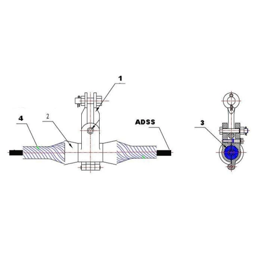 Bộ treo cáp quang ADSS Khoảng vượt 200m