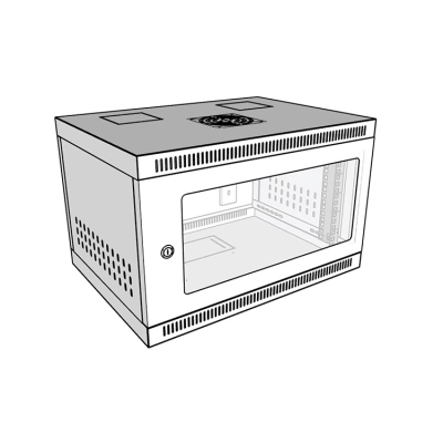 Tủ mạng 6U sâu 400MK màu trắng