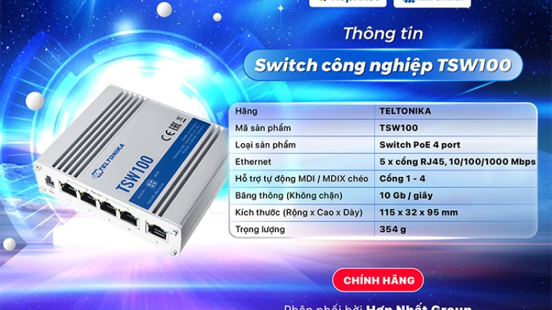 Khám phá bộ chuyển mạch công nghiệp Teltonika