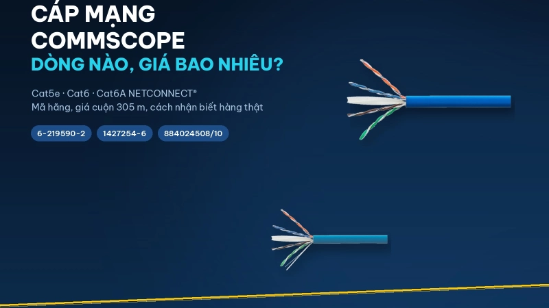 Cáp mạng CommScope: dòng nào, mã nào, giá bao nhiêu?