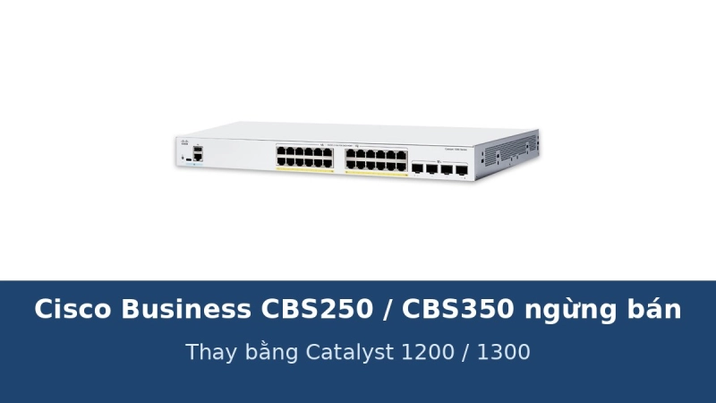 Cisco Business CBS250, CBS350 ngừng bán: mã thay thế Catalyst 1200 và Catalyst 1300