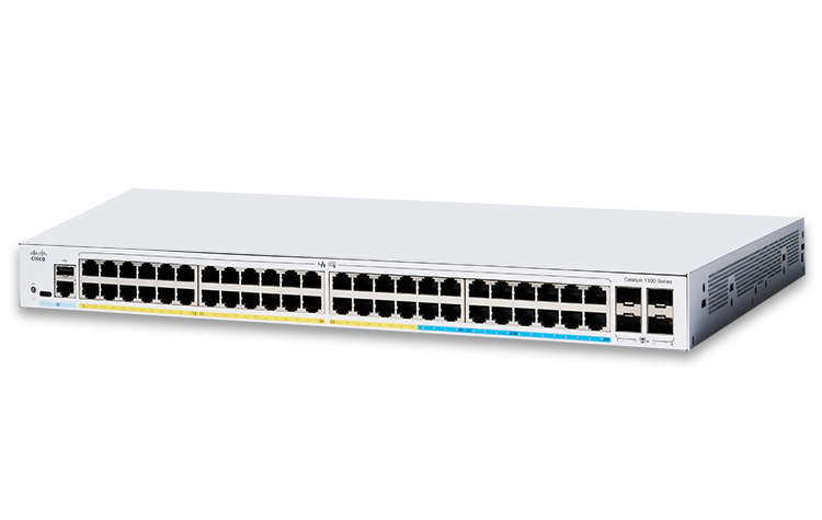 C1300-48P-4G-EU, Cisco C1300-48P-4G-EU, 48 x 1G, Uplink ports 4 x 1G SFP,PoE+ 375W