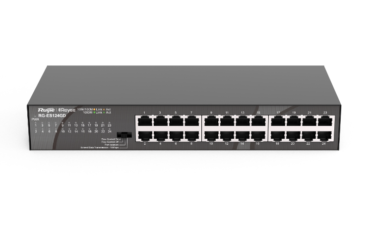 Thiết bị chuyển mạch Switch RG-ES124GD, Thiết bị chuyển mạch Switch RG-ES124GD, 24 cổng 10/100/1000Mbps