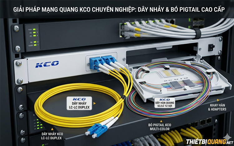 Dây nhảy quang và Dây hàn quang (Pigtail) KCO khác nhau như thế nào?, Dây nhảy quang KCO, Dây hàn quang KCO giá rẻ 2026