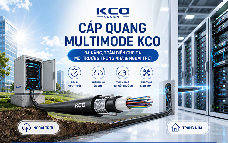 Cáp quang Multimode KCO đa năng, toàn diện cho mọi môi trường, Cáp quang Multimode KCO trong nhà và ngoài trời 2026