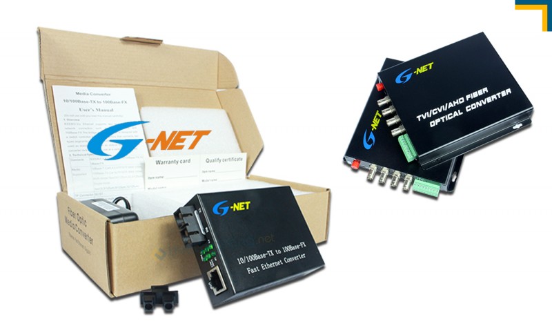 Hợp Nhất | Các sản phẩm nổi bật của G-NET trên thị trường, Sản phẩm converter quang, fiber video converter G-NET