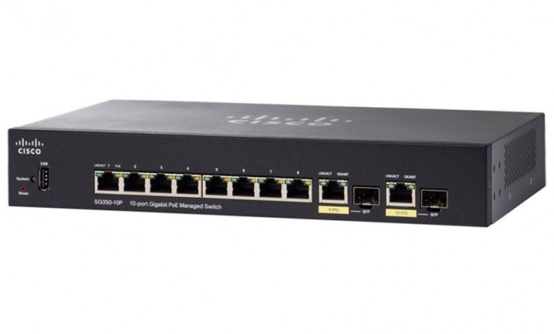 SG350-10-K9-EU, SG350-10-K9-EU - Cisco SG350-10 10-port Gigabit Managed Switch