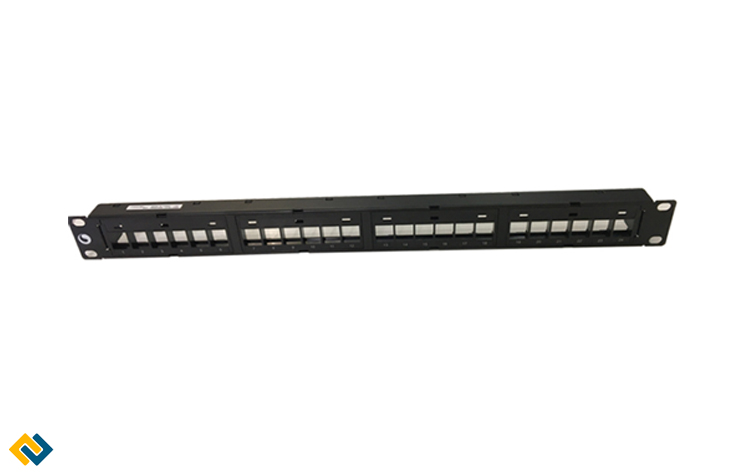 Patch panel Cat6 24 port CommScope Patch panel Cat6 24 port CommScope lắp tủ rack 19 inch