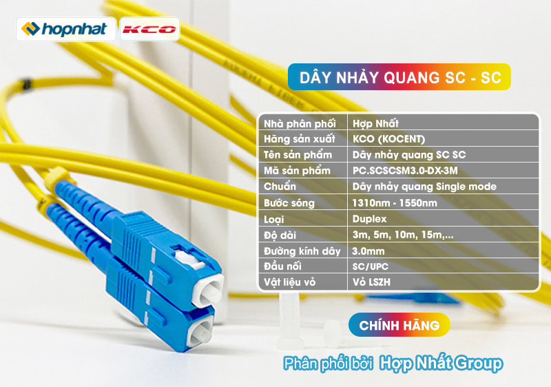 Dây nhảy quang Singlemode SC SC KCO