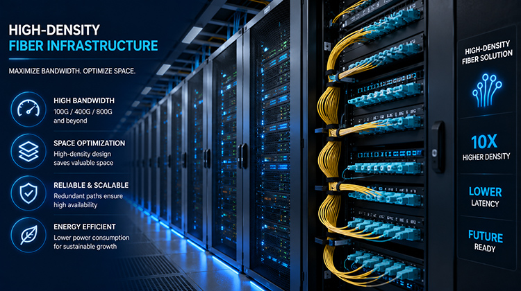 Hạ tầng cáp quang mật độ cao tối ưu băng thông cho Data Center