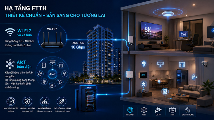 Hạ tầng FTTH thiết kế tiêu chuẩn