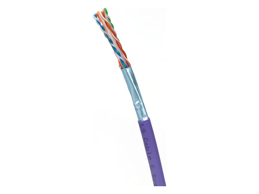 Cáp mạng Cat6A FTP LS — sợi cáp và lõi có băng chắn nhiễu