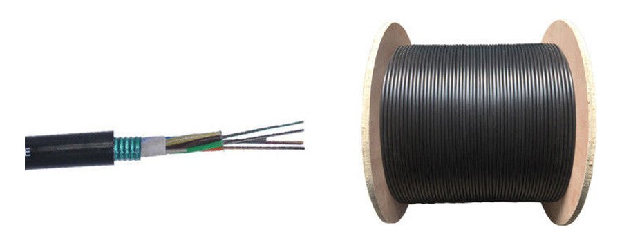 Cáp quang Multimode 48FO OM3 KCO — vỏ cáp và các sợi màu bên trong