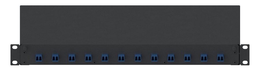 ODF 12FO Panduit LC Duplex Singlemode — mặt trước với các adapter