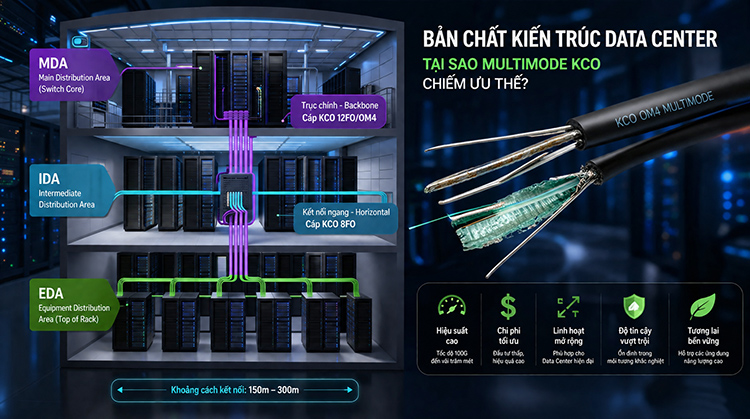Cáp quang Multimode KCO chiếm lợi thế trong các Data Center Cáp quang Multimode KCO chiếm lợi thế trong các Data Center