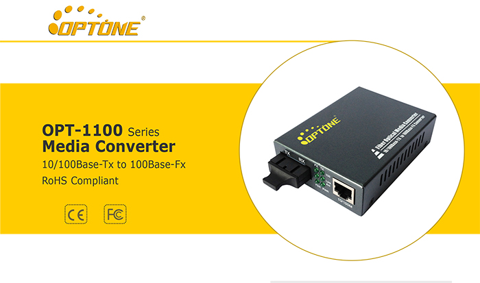Bộ chuyển đổi quang điện 10/100 Optone OPT-1100S40 Bộ chuyển đổi quang điện 10/100 Optone OPT-1100S40