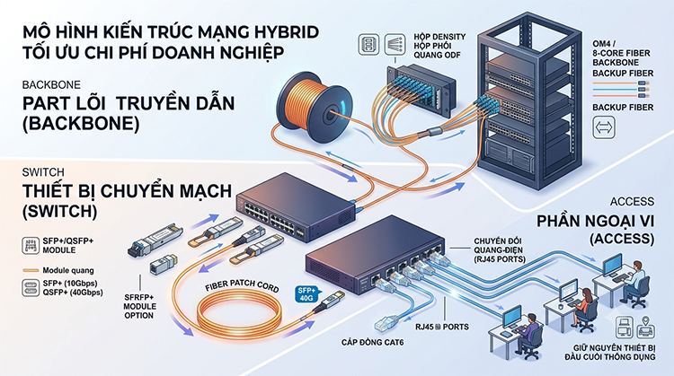 Mô hình kiến trúc mạng Hybrid tối ưu chi phí cho doanh nghiệp