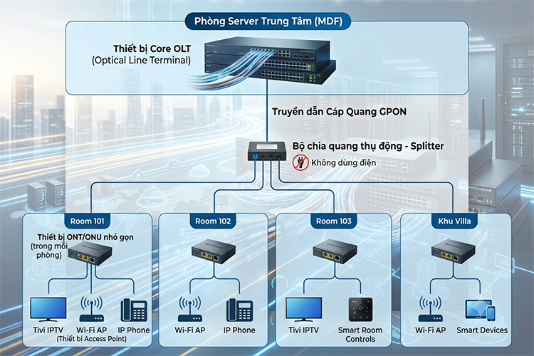 Giải pháp mạng cáp quang GPON, xu hướng được yêu thích